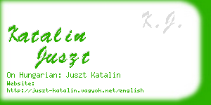 katalin juszt business card